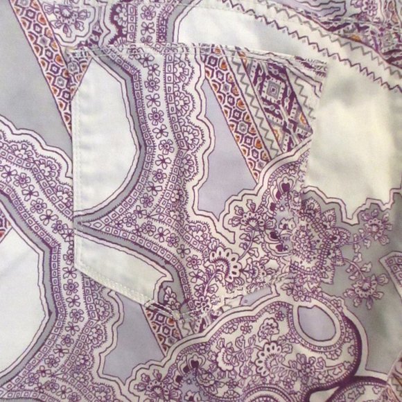 Chico's Women's Purple Paisley Jeggings, Straight Leg, Size 14R / Chico's 2.5R - Picture 7 of 10